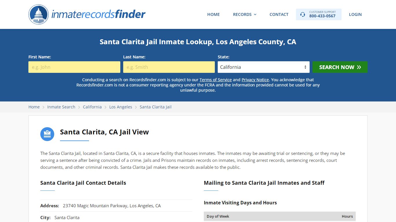 Santa Clarita Jail Roster & Inmate Search, Los Angeles County, CA ...